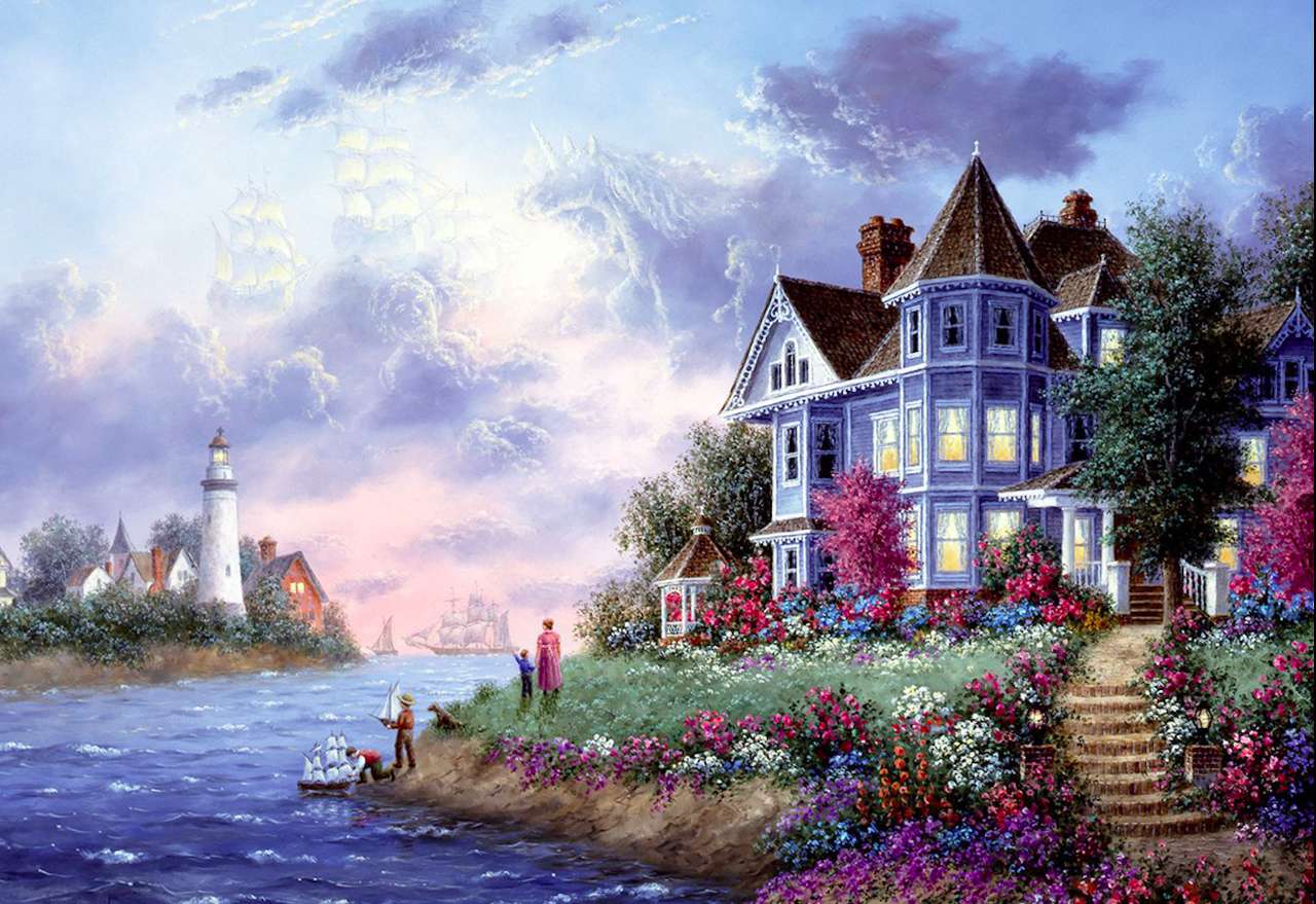 A Victorian marvel in the sea bay, beautiful there online puzzle