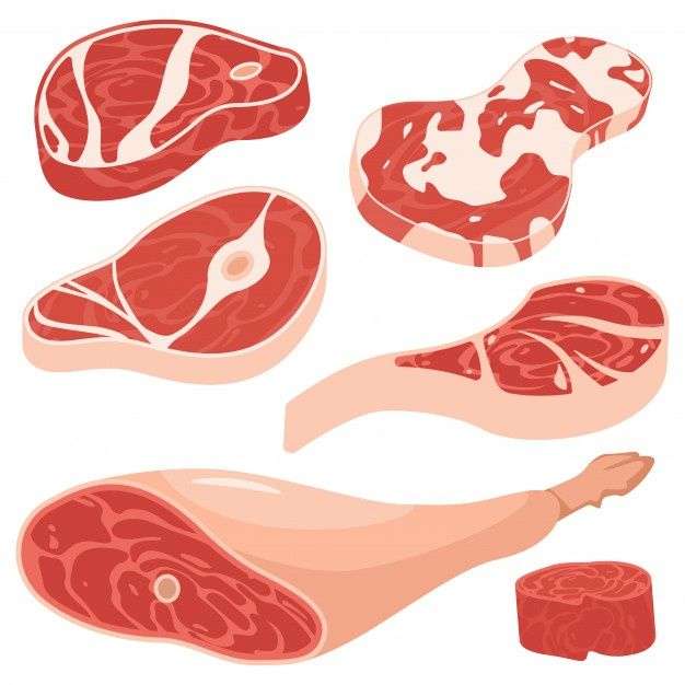 Bild av proteiner, kött Pussel online