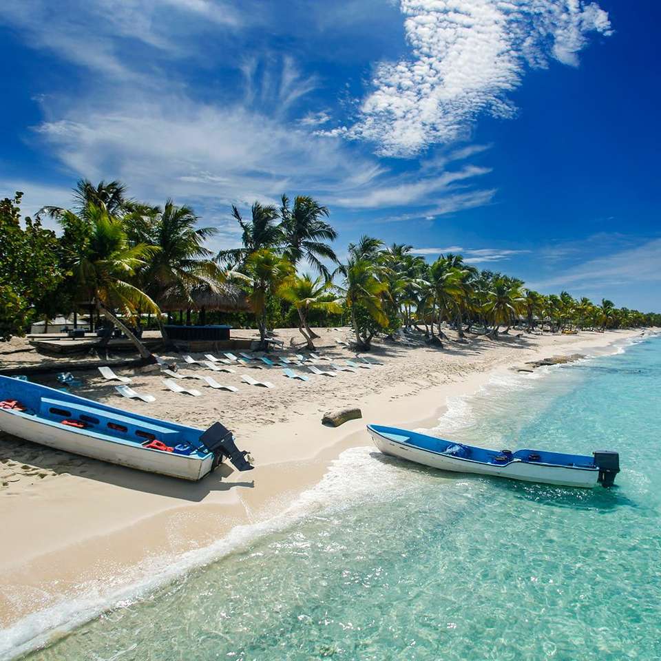 Пляж у Домініканській Республіці онлайн пазл