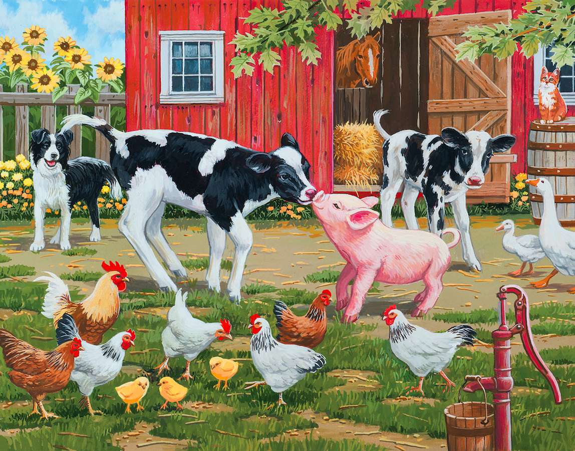 Život na farmě-Přátelský polibek :) online puzzle
