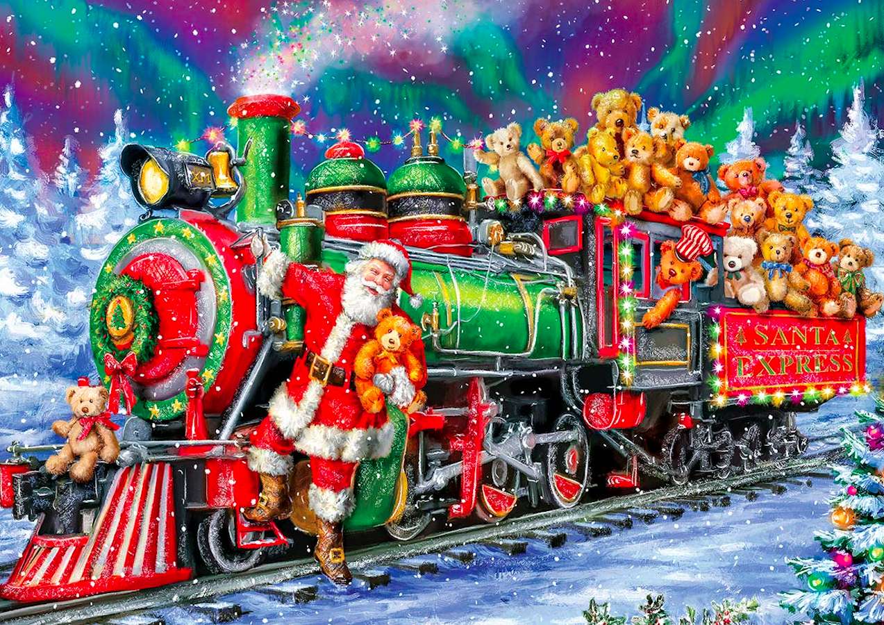 They are going, eating teddy bears from the North Pole jigsaw puzzle online