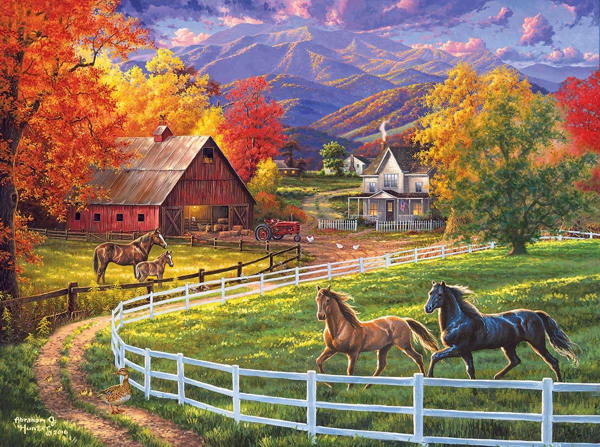田舎の秋の風景 オンラインパズル