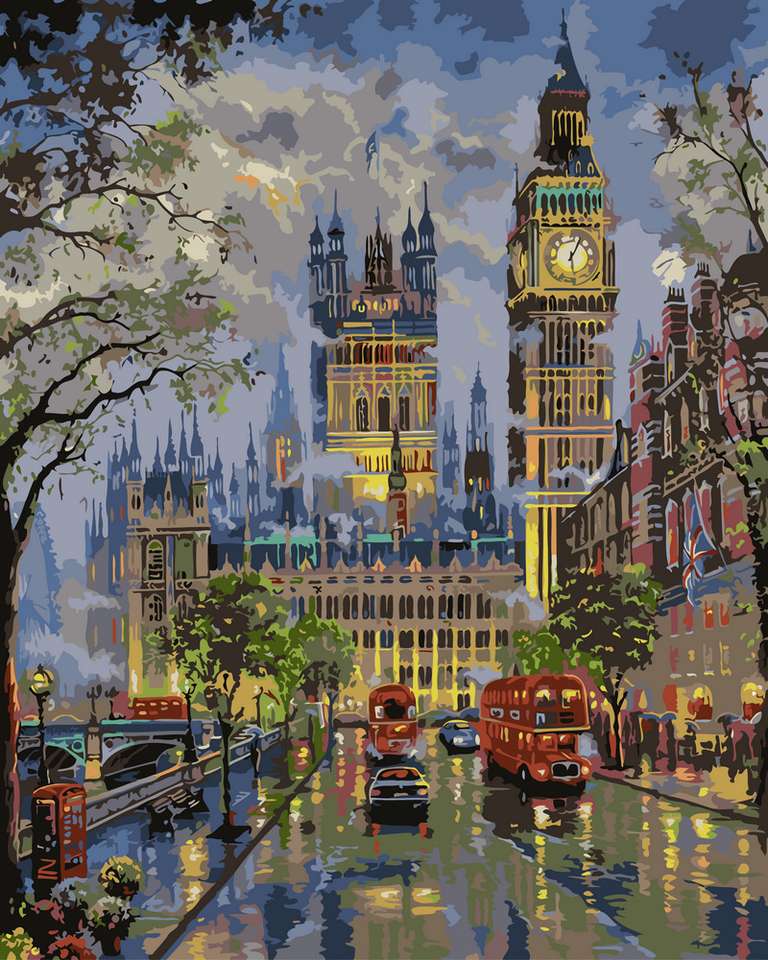 V Londýně po dešti online puzzle
