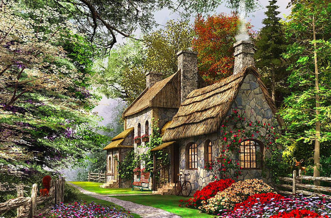 Красивый дом на гвоздичной аллее пазл онлайн