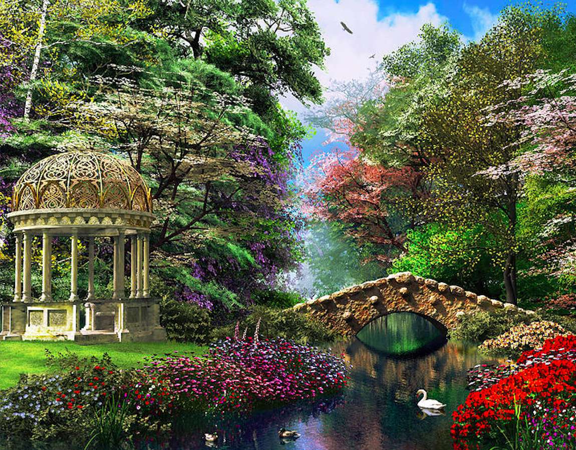 Bel giardino in camera puzzle online