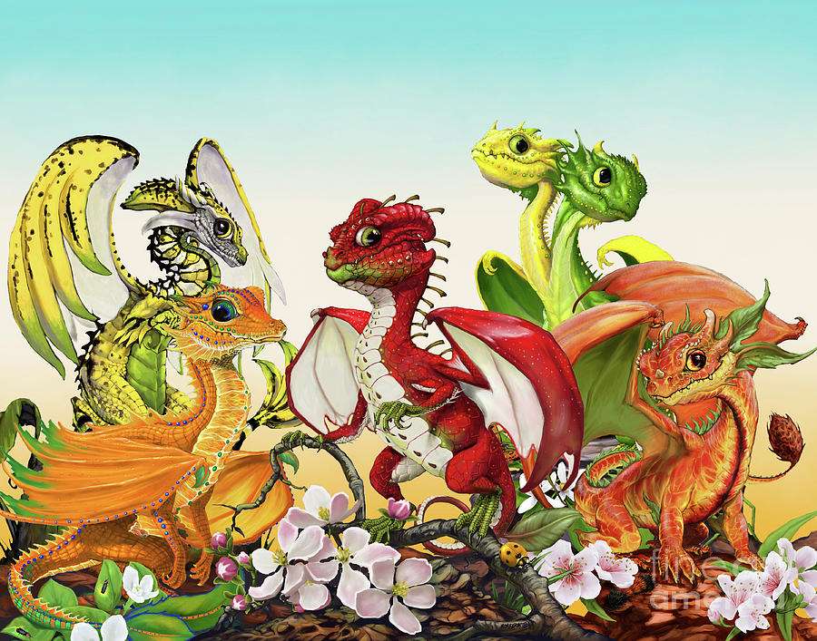Dragons - Sucettes aux fruits puzzle en ligne