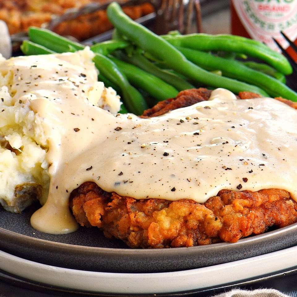 Chicken Fried Steak Abendessen Puzzlespiel online