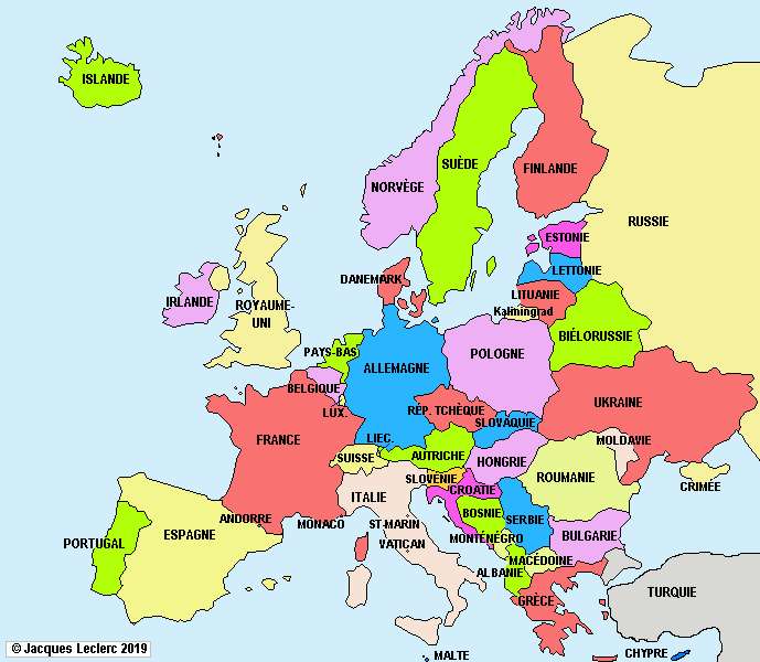 Karte der Europäischen Union Online-Puzzle