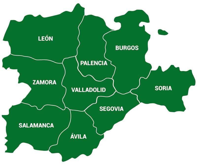Карта на Кастилия и Леон онлайн пъзел