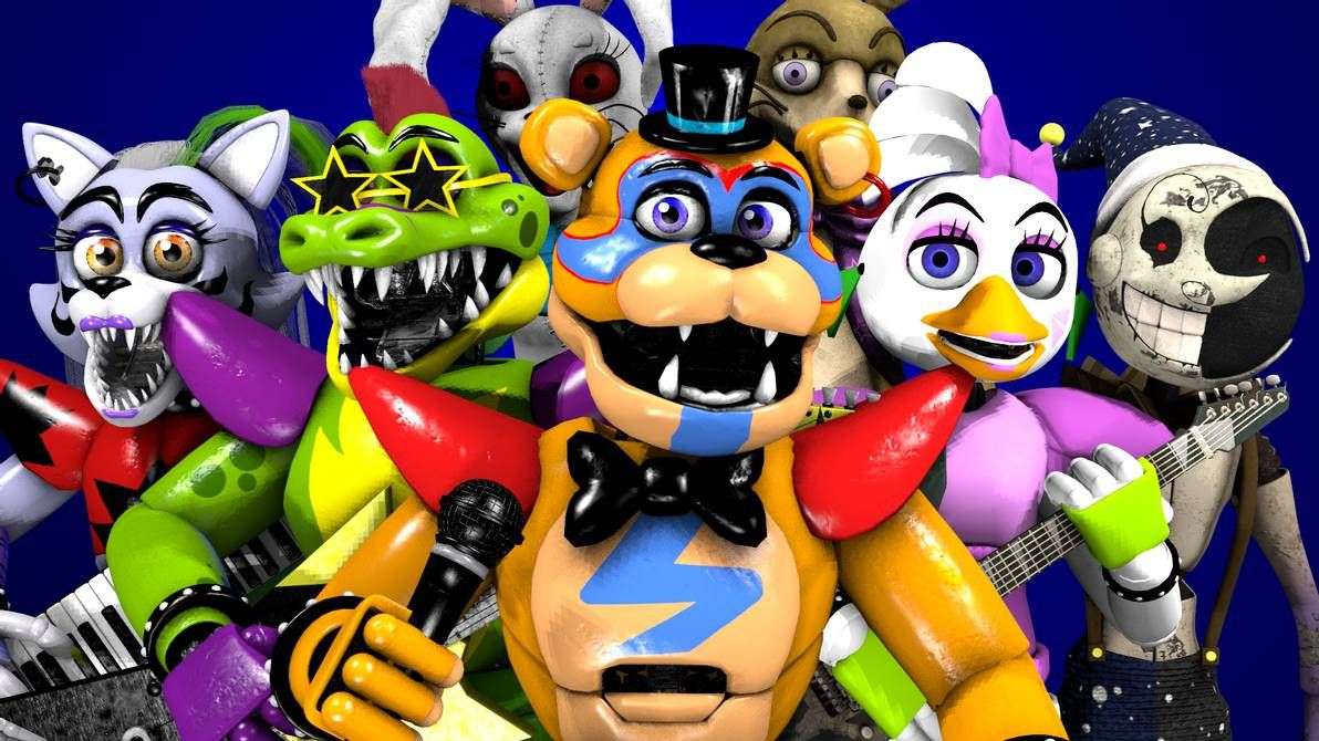 fnaf biztonság megsérti a sávotA online puzzle