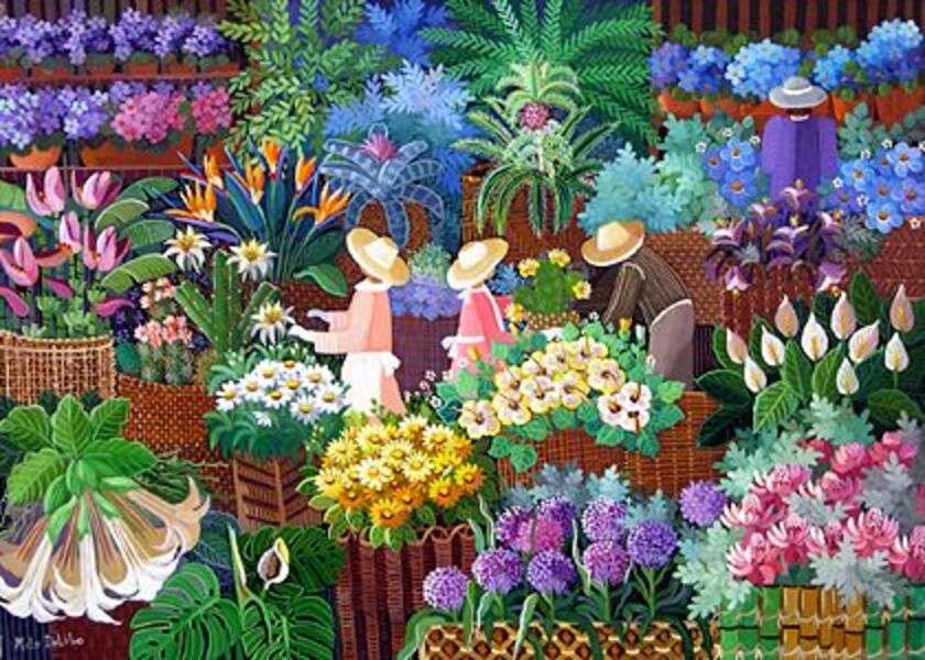 Mercado de flores puzzle online