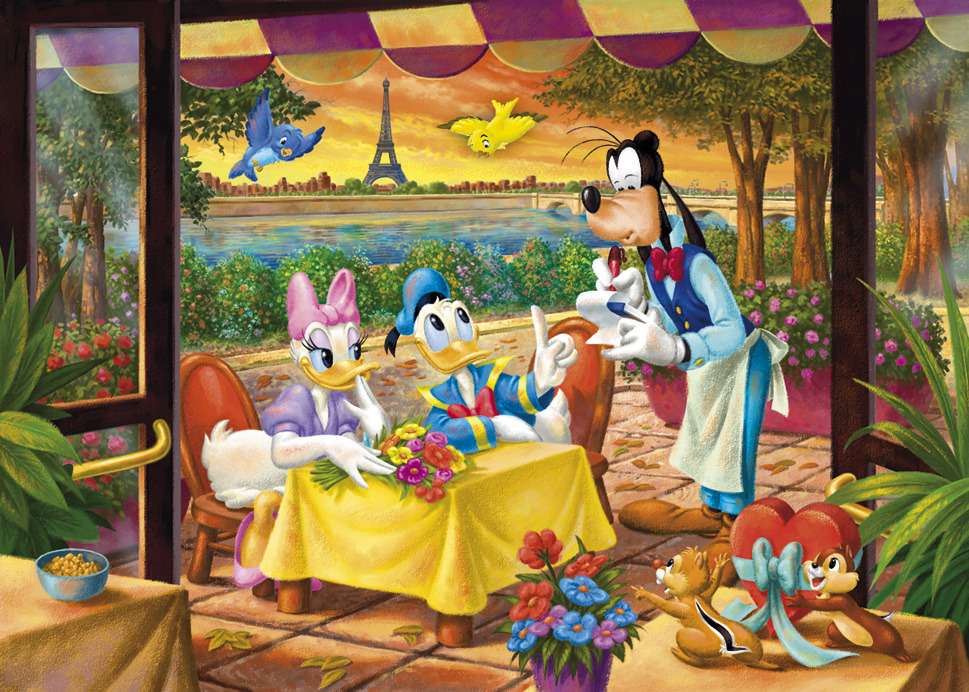 Filme animado. Pato Donald e Margarida quebra-cabeças online