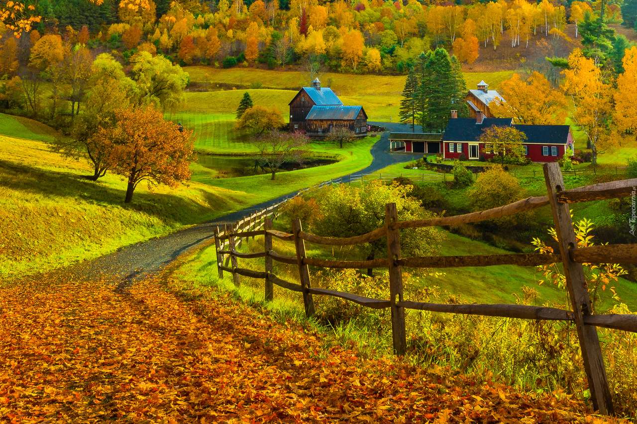 Herfst landschap op het platteland online puzzel
