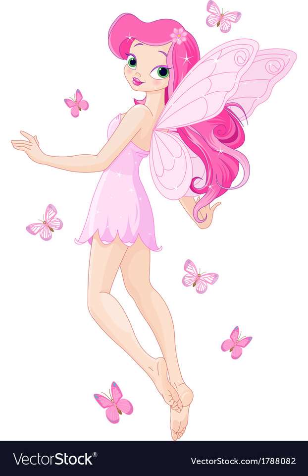 ピンクの妖精のパズル ジグソーパズルオンライン