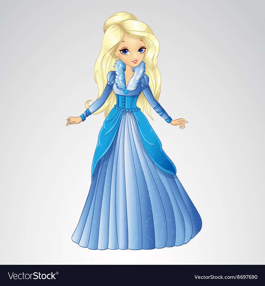 Beautiful blonde snow queen - Puzzle Factory online puzzle