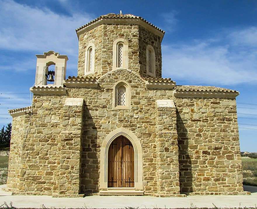Isla de Chipre en la iglesia del mar Mediterráneo rompecabezas en línea