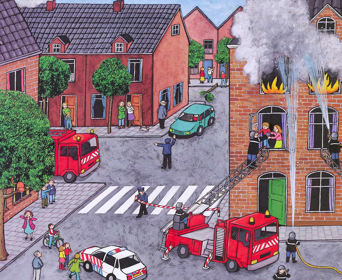 Fire-brigade in action online puzzle