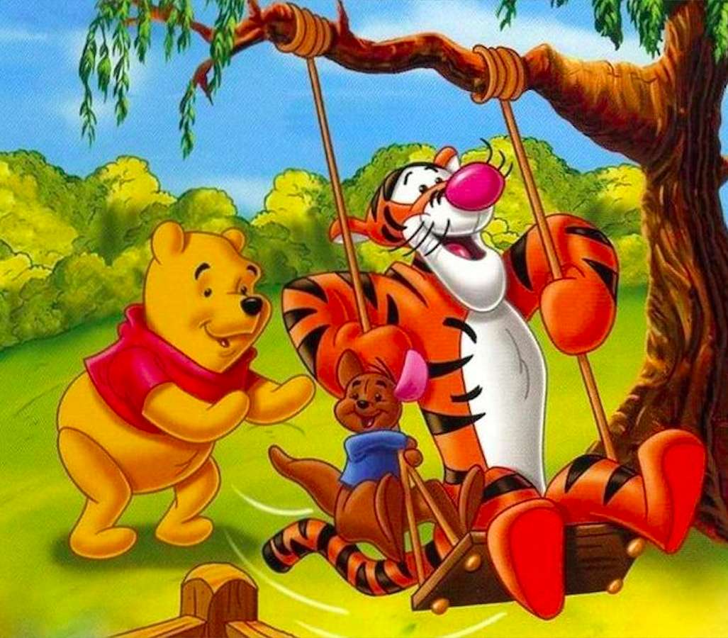 Winnie le tigre sur une balançoire puzzle en ligne