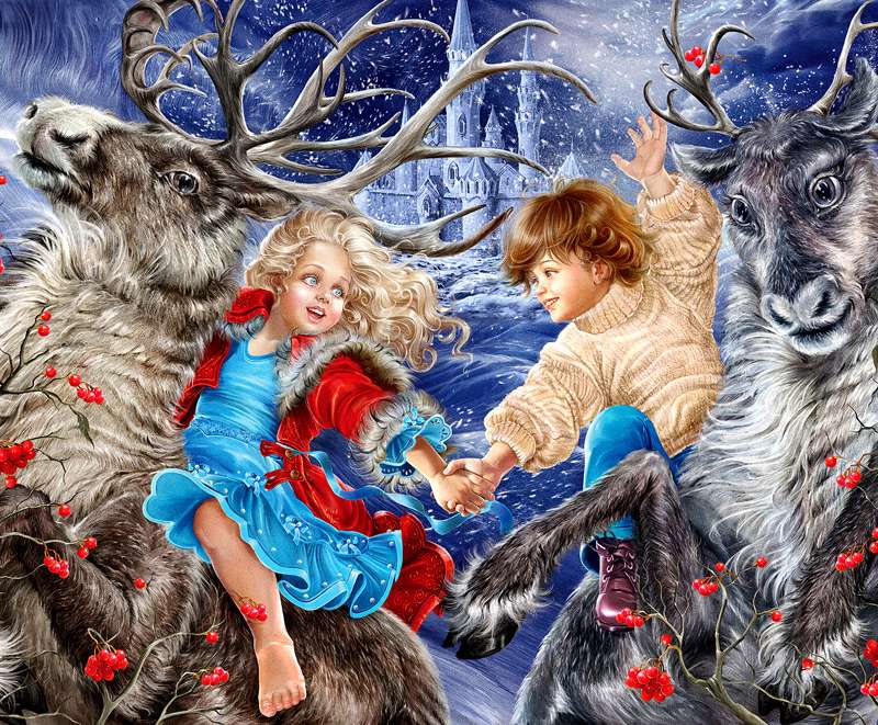 Andersen's Fairy Tale-The Snow Queen-Found Kaj online puzzle