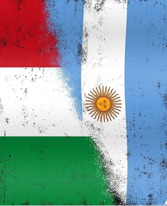 Аржентинско знаме в Италия онлайн пъзел