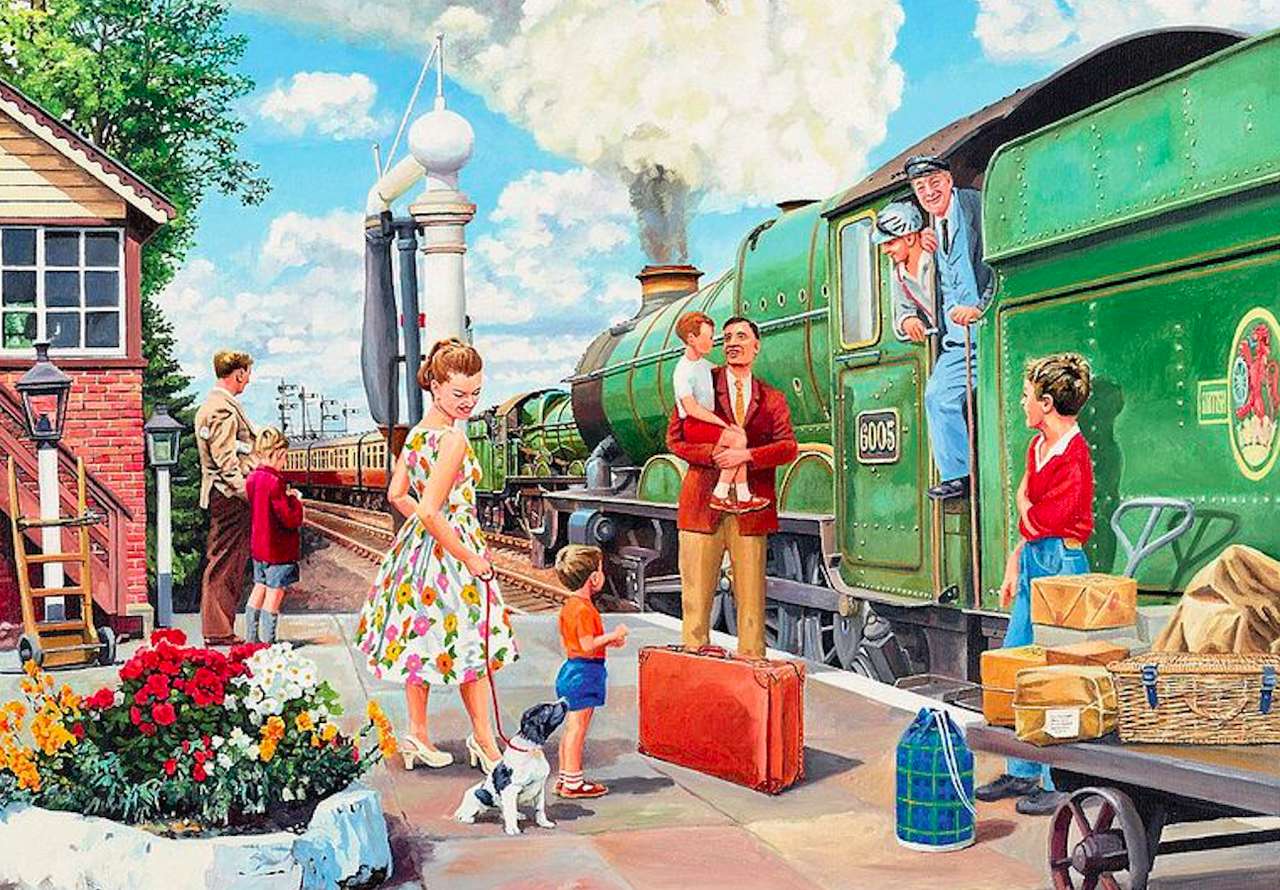 At a station in a small town jigsaw puzzle online