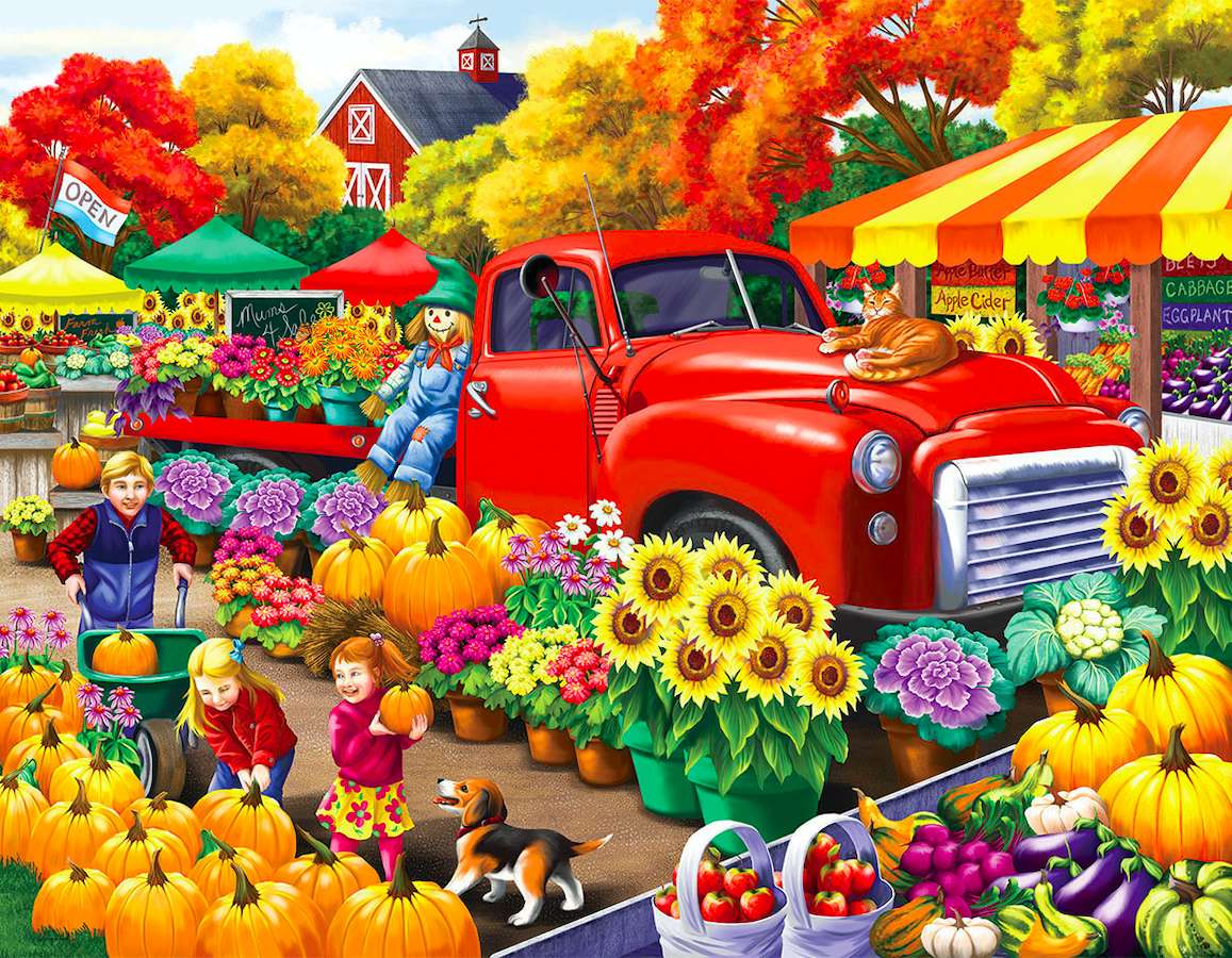 Marché agricole et horticole - belle nature puzzle en ligne