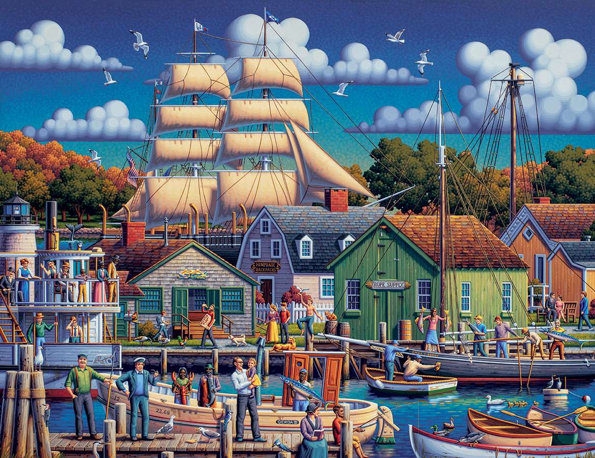Přístav-muzeum dřevěných lodí a člunů online puzzle