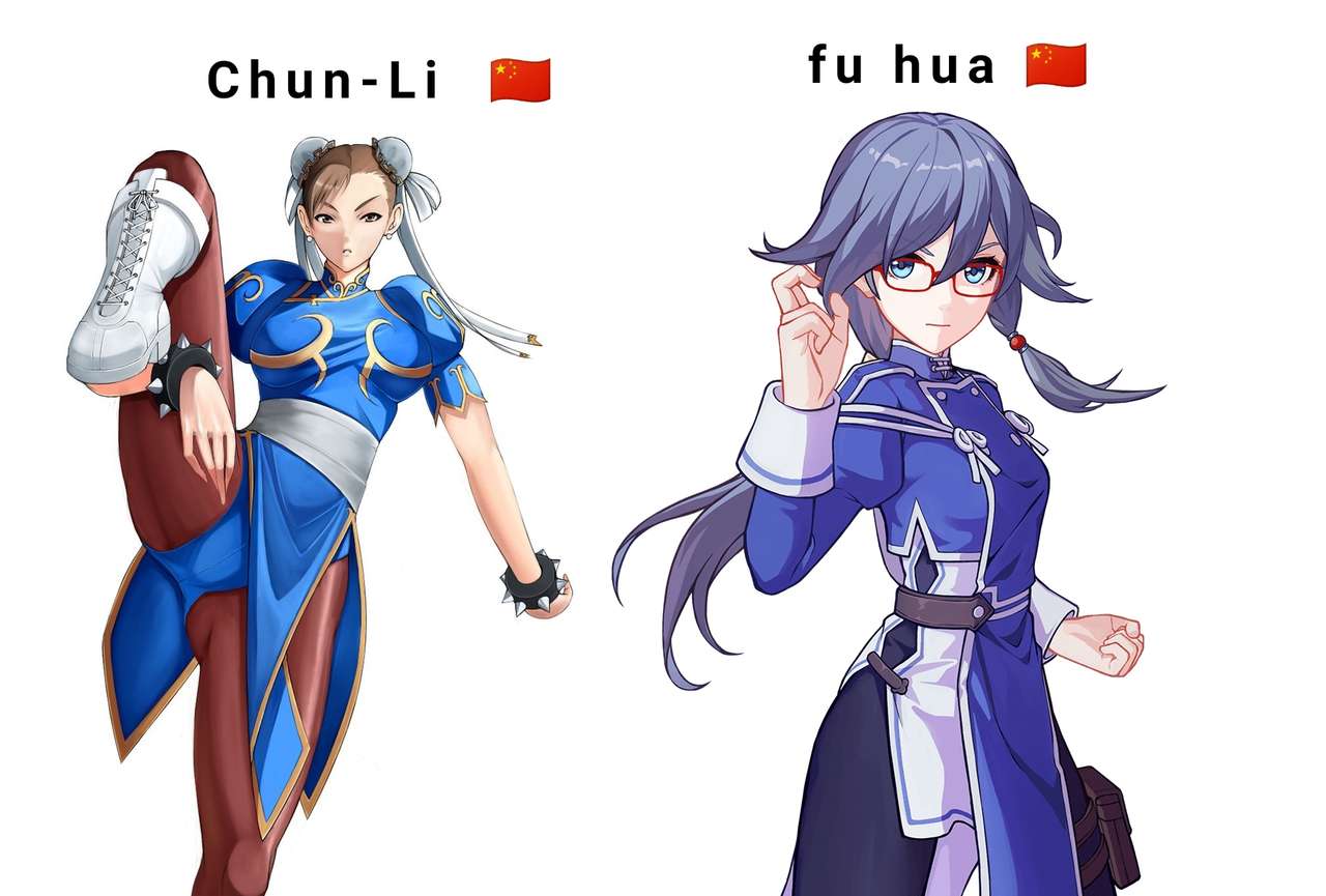 Chun-Li și Fu hua puzzle online