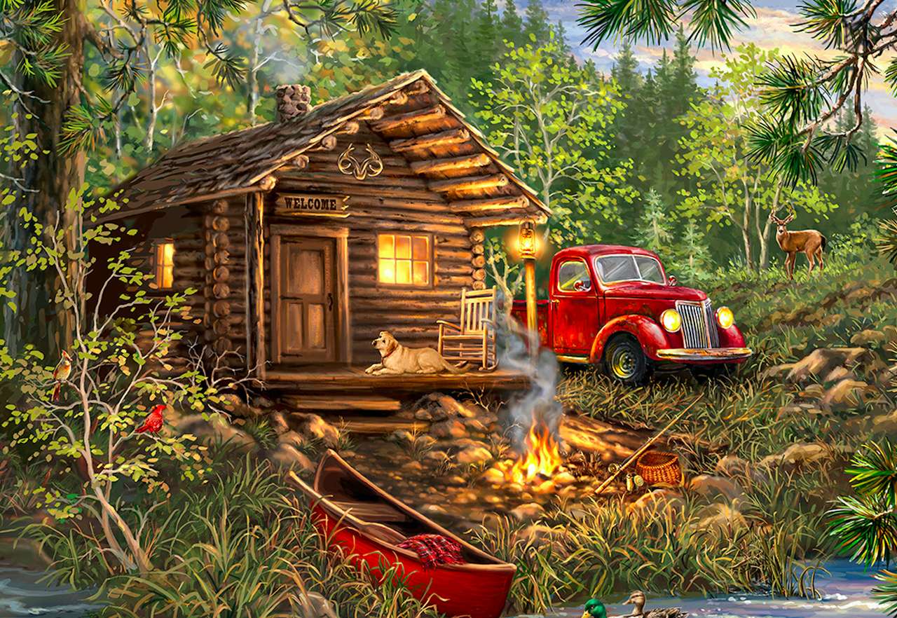 Cottage in estate - accogliente, tranquillo nella natura puzzle online