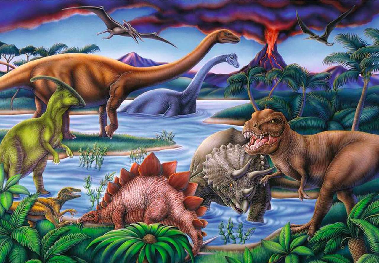 Das Land der Dinosaurier Puzzlespiel online