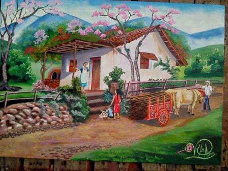 Venkovský dům v mé zemi Kostarice online puzzle