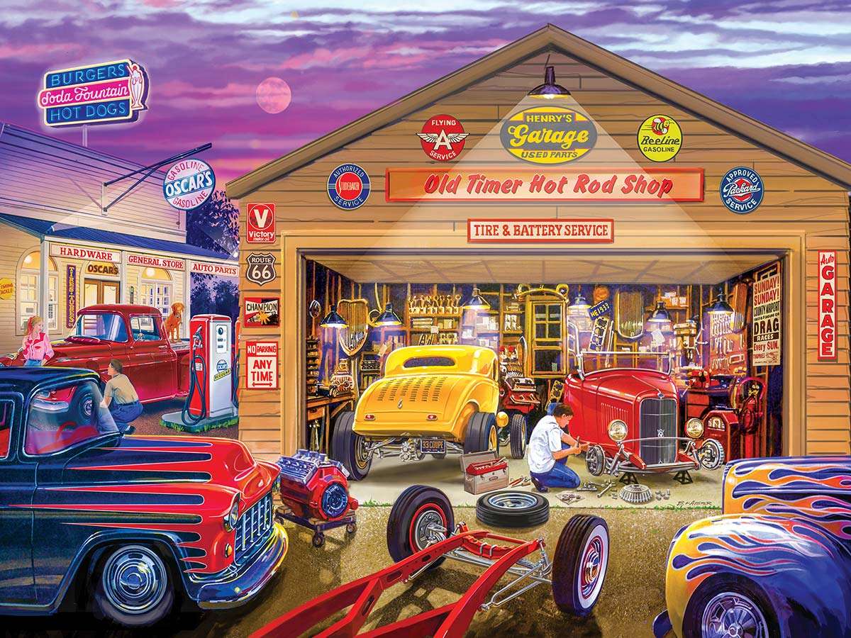 Old Timer's Hot Rods jigsaw puzzle online