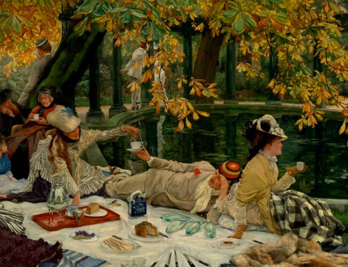 Autumn picnic in the old days jigsaw puzzle online