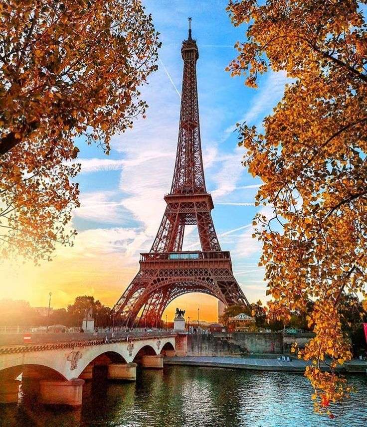 Frankreich mit dem Eiffelturm Online-Puzzle