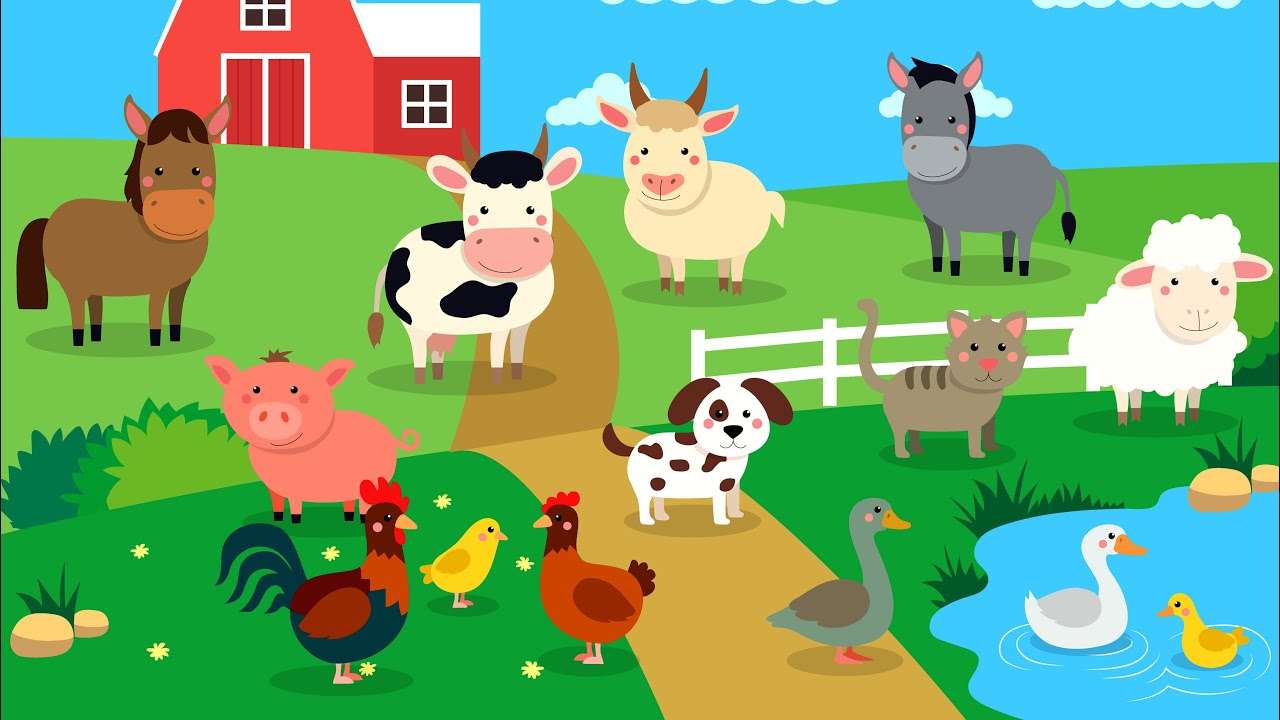 animales en la granja rompecabezas en línea