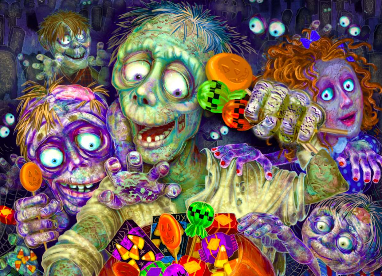Monsters who like candy :) online puzzle