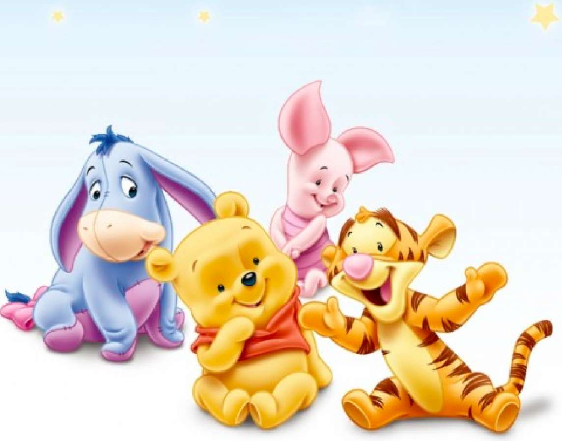 Winnie the Pooh und Freunde von Kindern Online-Puzzle