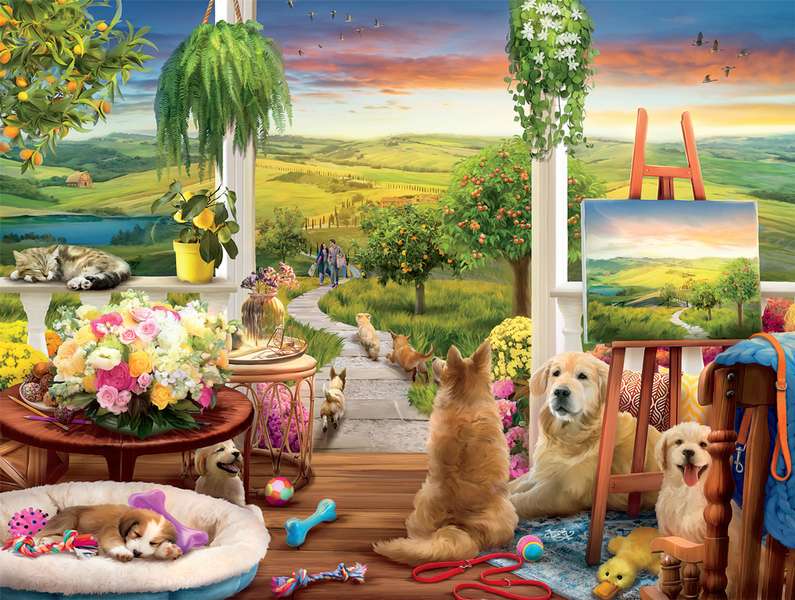 Cães no terraço #224 puzzle online