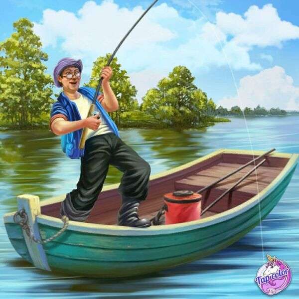 риболов с кану онлайн пъзел