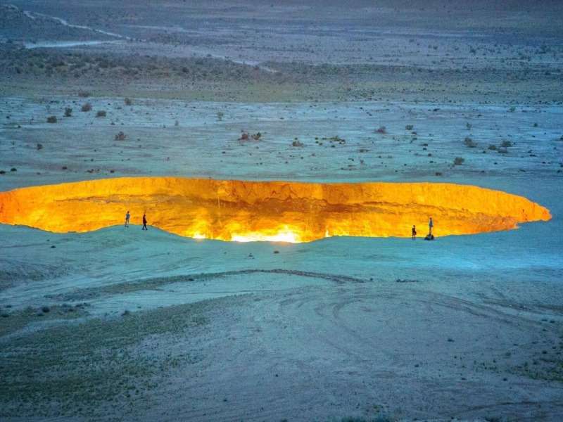 Кара-кум-кратер на Дарваз-Портите на ада онлайн пъзел