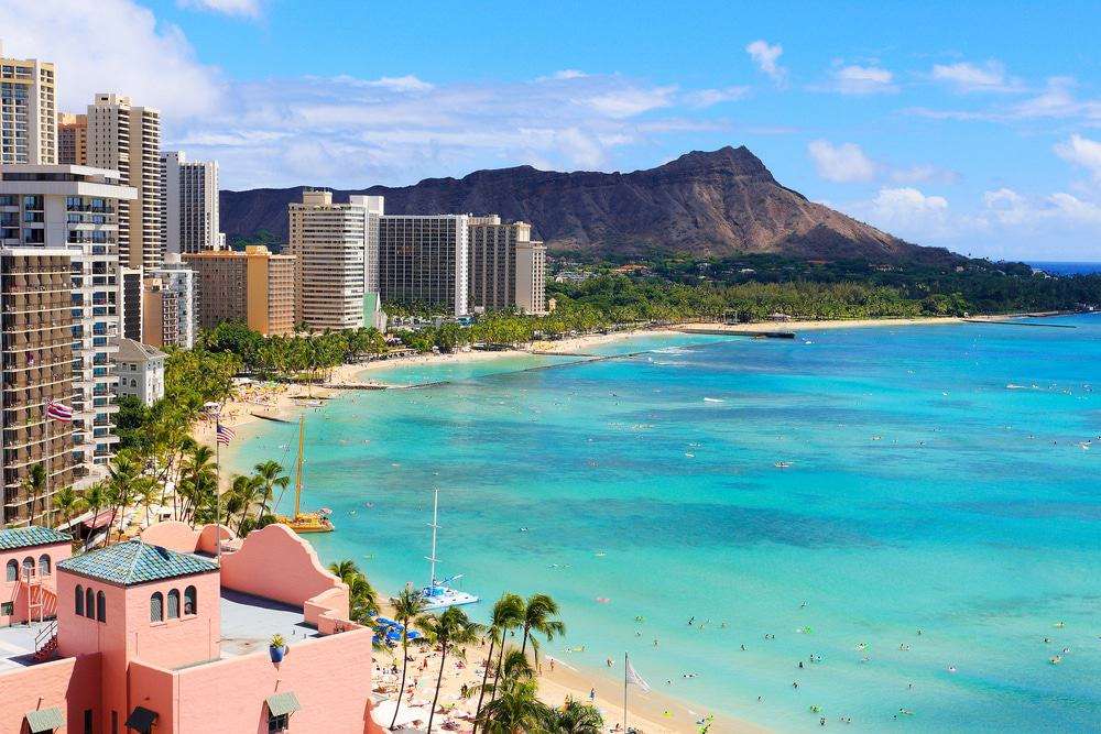 Havajská pláž a Tichý oceán skládačky online