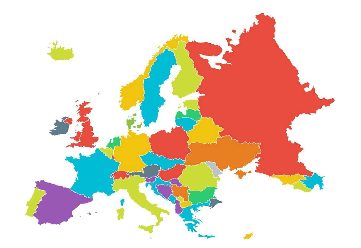 Térkép Európa kirakós online