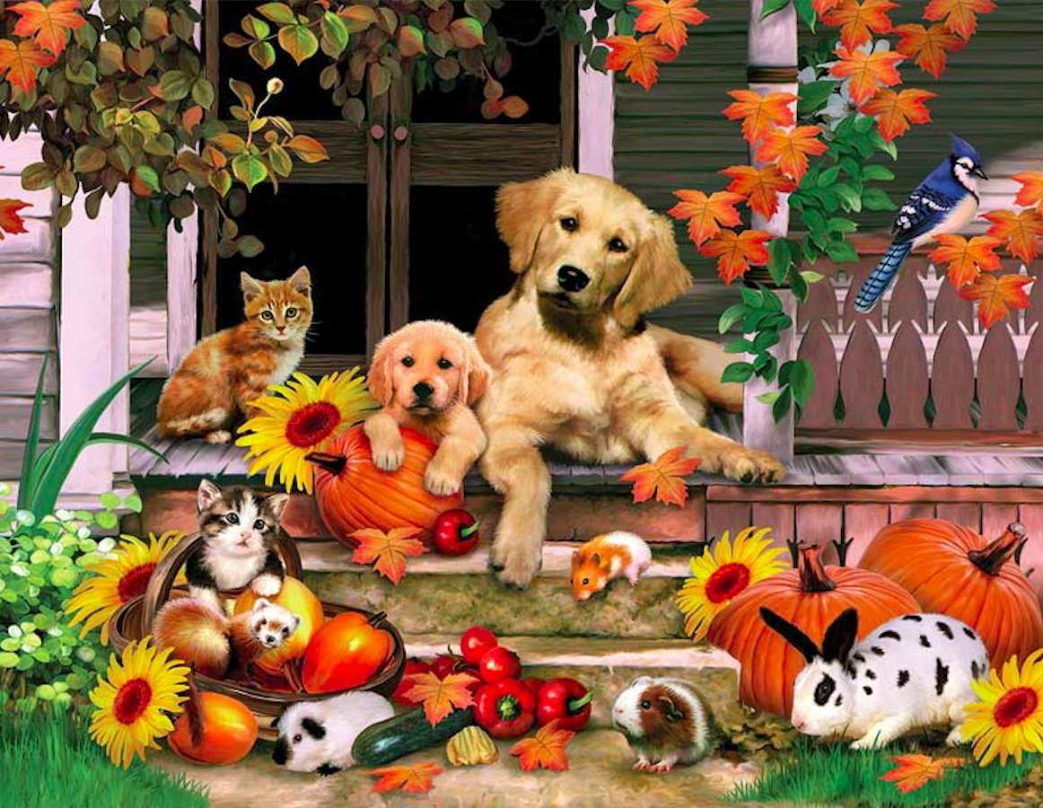 Détente d'automne sur le porche :) puzzle en ligne
