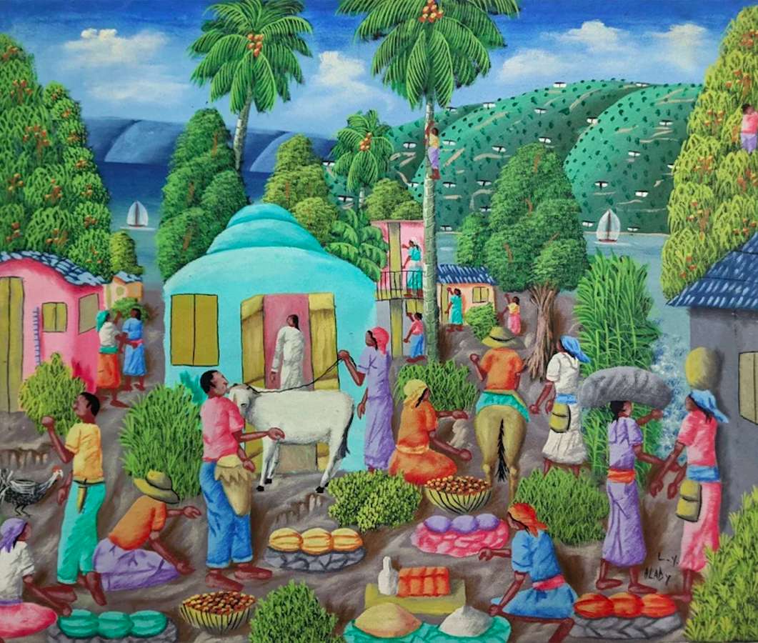 Haiti-Bazaar on a small island online puzzle