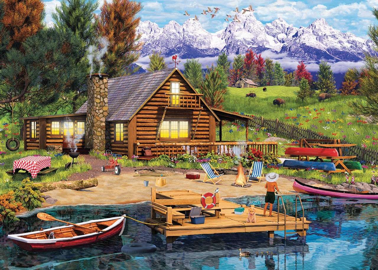 Grand Teton Cabin online puzzle