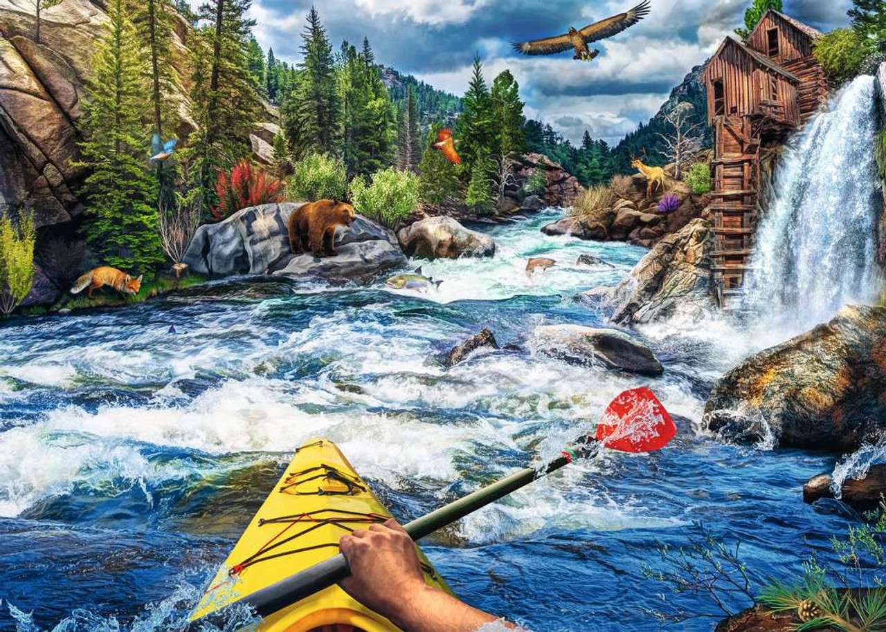 Kayak d'eau vive puzzle en ligne