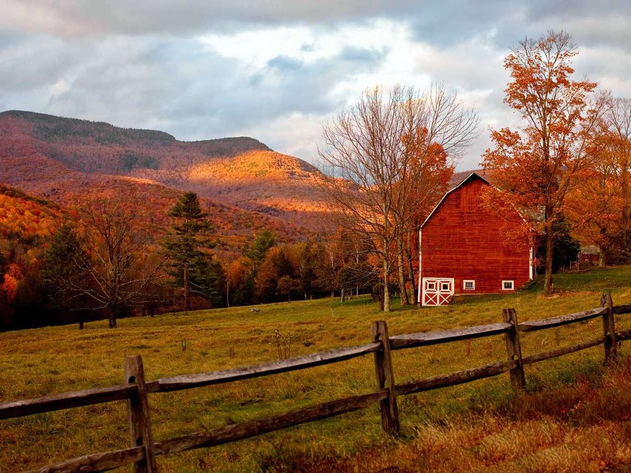 Осень в сельской местности США онлайн-пазл