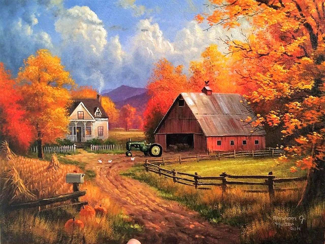 田舎の秋の絵 ジグソーパズルオンライン