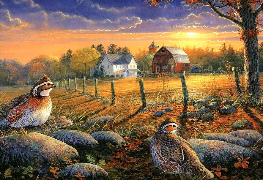 Painting autumn in the countryside online puzzle