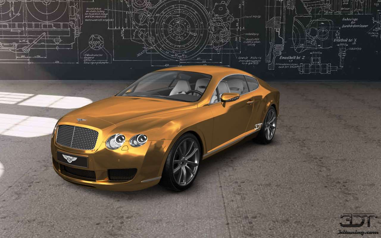 24K goldener Bentley Continental GT Online-Puzzle